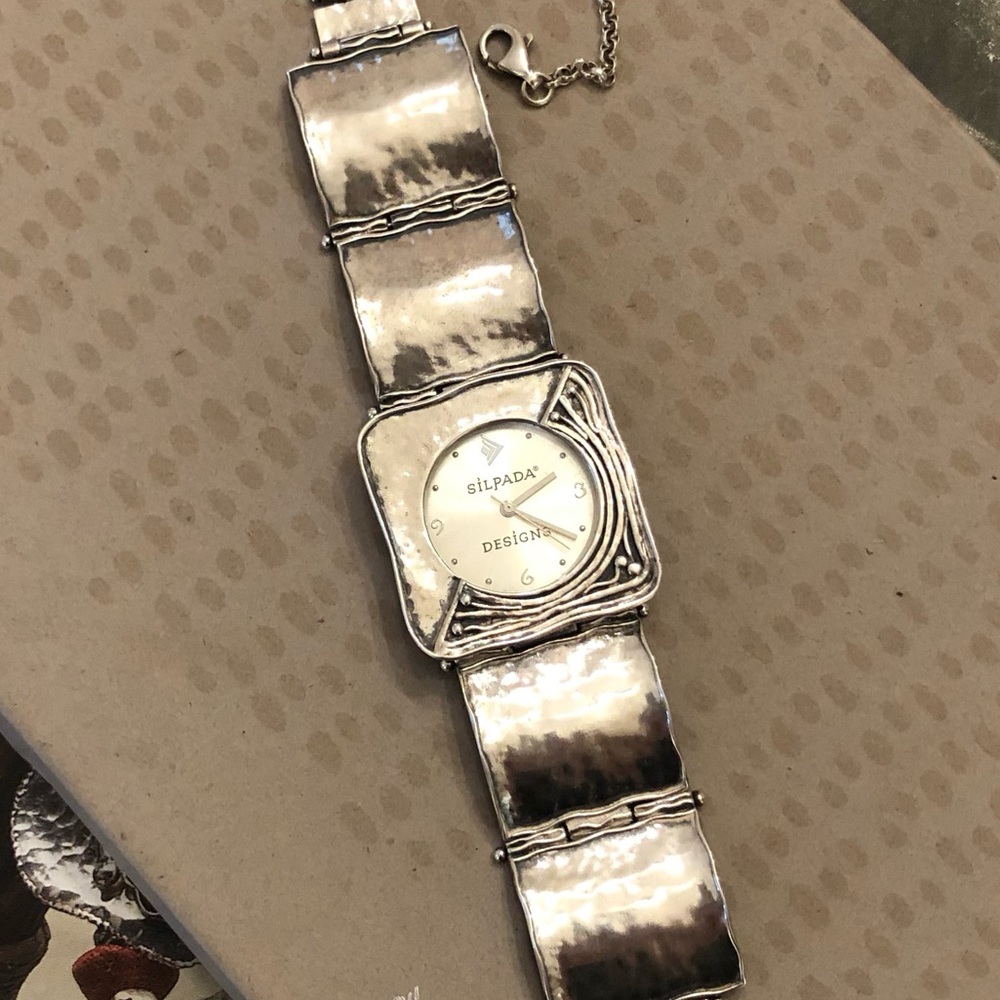 Vintage Silpada Solid Square Link Sterling Silver… - image 3